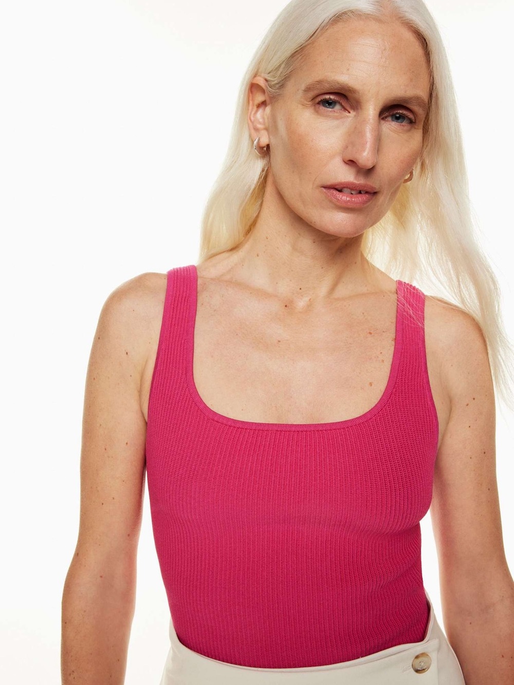 Aritizia Babaton Sculpt Knit Squareneck Hip Tank